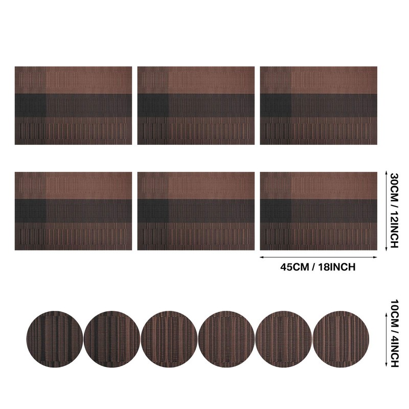 Neween Placemat with Compatible Coaster, Fine Weaving Insulation Placemat Set