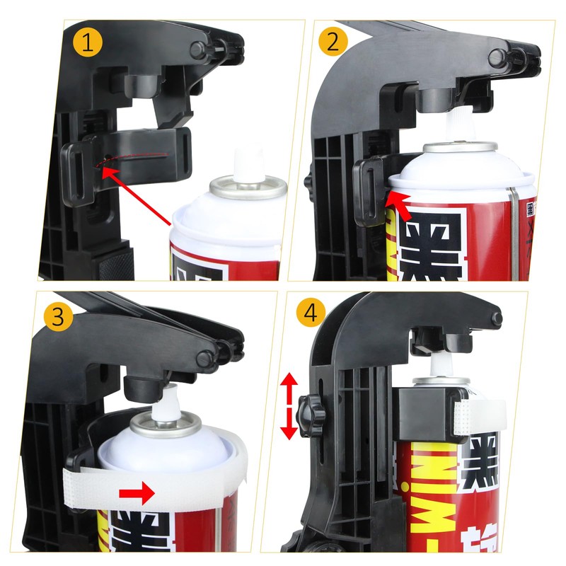 Spray Can Extension Pole Adaptor with Adjustable Bottom Bracket, Wasp