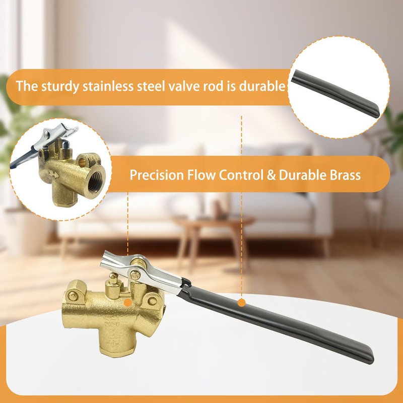 1/4" Carpet Cleaning Wand Angle Valve，Brass Angled Flow Control Valve