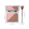 Erinde 3 tonos Cosmetics Powder Blush Palette Mate,01
