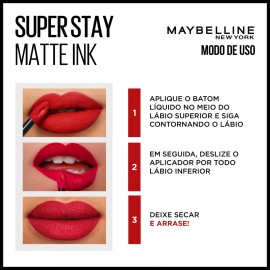 Maybelline Labial Líquido Maybelline New York Superstay Matte Ink Acabado Mate Color 150 pink pathfinder