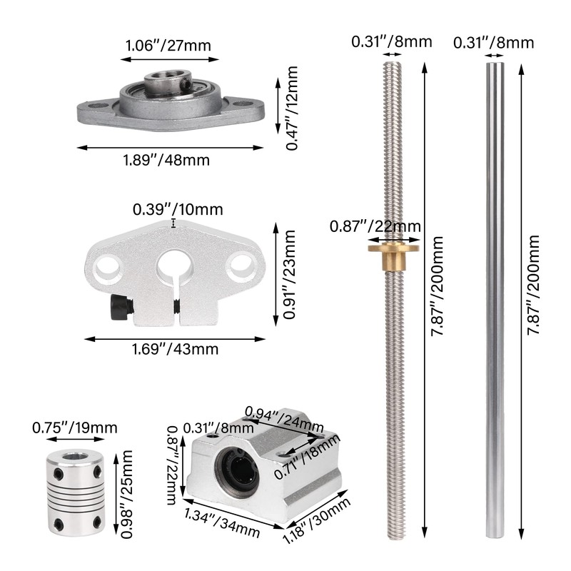 CNBTR Vertical Lead Screw & Shaft Lead Optical Axis and