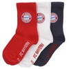 FC Bayern München Calzini per bambini, confezione da 3 pezzi,