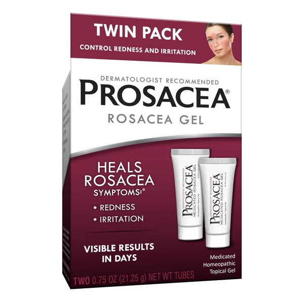 Prosacea - Heals Rosacea Symptoms of Redness, Pimples and Irritation - Twin Pack - Two 0.75oz Tubes (1.5oz Total)