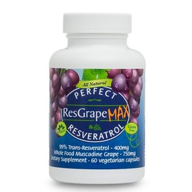 Perfect Supplements – Perfect ResGrape Resveratrol MAX – 60 Capsules – Trans-Resveratrol & Organic Muscadine Grapes – Promotes Anti-Aging