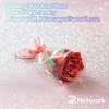 22 Network 3D Printed Rose Flower with Movable Stem and