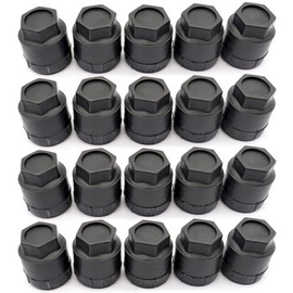 FZJDSD 20 Pack Black Wheel Lug Nut Cap Cover M24-2.0 Hex 19mm Fit for Camaro z28 IROC 1982-1992
