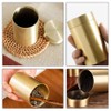 Ushinelit Brass Tea Canister, Small Portable Caddy Storage Container for