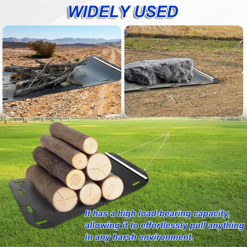 60" X 36" Yard Drag Sled- 1/8" HDPE Thickened Yard