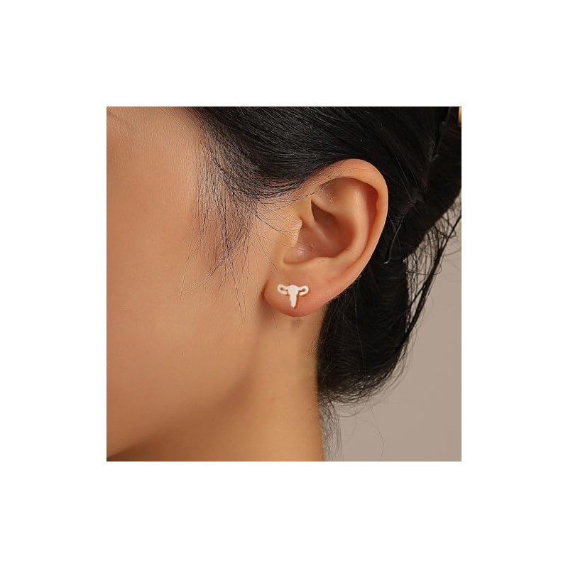 Mini Uterus Shape Stud Earrings Anatomic Organ Earrings Women Earrings