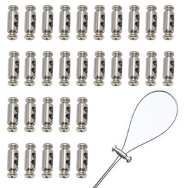 30 Pcs Upgraded Wire Rope Cable Clamps Double Hole Cable clamp (3.0MM line Hole)