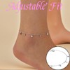 Laopipfu 1 Adjustable Waterproof Anklet For Women, 316L Stainless Steel