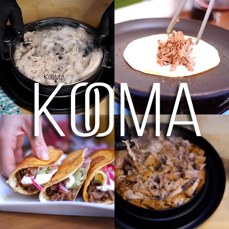 kooma Fleischentwirrer, Huhn, Schweinefleisch, professionell, Arepas Pulled Pork, Zerkleinerer
