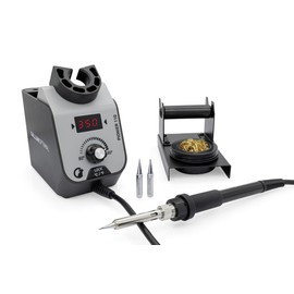 GALLUNOPTIMAL Pionier Soldering Station 110 - 68 Watt - Temperature Regulated - with Temperature Display and Temperature Sensor - Ergonomic Handle - 80°C to 480°C