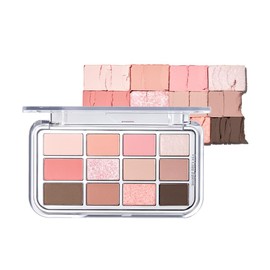 ESPORE Eyecoa Palette #1 Posh Coral, 0.3 oz (9 g), 12 Colors, Yeve, Spring, Ruddy Feeling, Beige, Pink Coral, Can Be Completed at Once Base, Teardrop Bag, Glitter, Blow, Korean Cosmetics, espoir