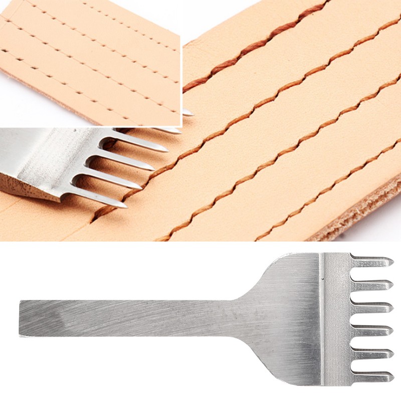 4 Pcs Hole Chisel 1+2+4+6 Prong Leather Punch Tool DIY