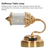 1:12 Scale Dollhouse Lamp Golden Metal Transparent Lampshade Miniature Dollhouse
