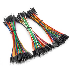 Chanzon 120pcs 10cm Header Jumper Wire Dupont Cable Line Connector Assorted Kit Set (Male Female M-M M-F F-F) Solderless Multicolor for Arduino Raspberry pi Electronic Breadboard Protoboard PCB Board