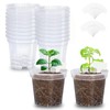 BEIUEN Seedling Pots 20 Sets,Clear Nursery Pots with Drainage,4 Inch