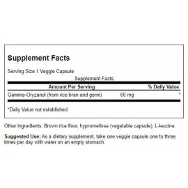 Swanson Gamma Oryzanol from Rice Bran 60 mg 90 Veggie Capsules