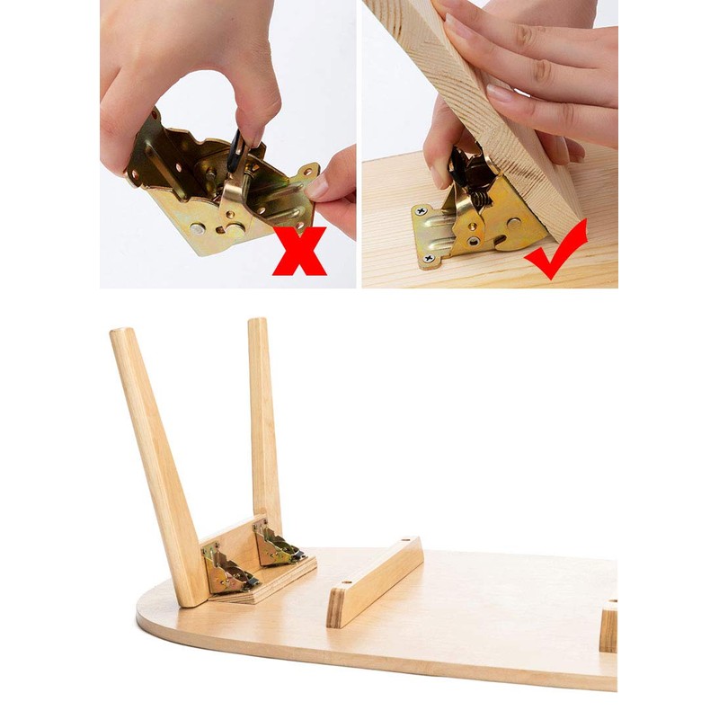 DXIA 2 Pack Folding Lock Extension Table Bed Leg Feet