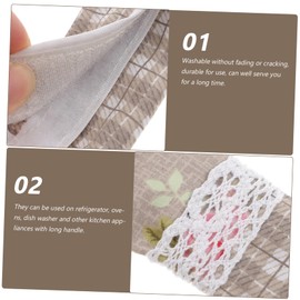 Hohopeti 1 Pair Fridge Handle Cover Slip Protective Appliance Door Handle Covers for Refrigerators Ovens Dishwashers Stylish Washable Design from Stains Smudges