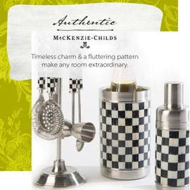 MacKenzie-Childs Courtly Check Wine Bottle Chiller, Decorative Stainless-Steel Champagne Holder