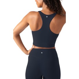 YITTY Active Women's Ultraluxe Built-in Bra Tank Top, Athleisure, 4-Way-Stretch, Deep Navy, L