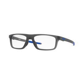 Oakley Men's OX8127 Pommel Rectangular Prescription Eyeglass Frames, Satin Grey Smoke/Demo Lens, 55 mm