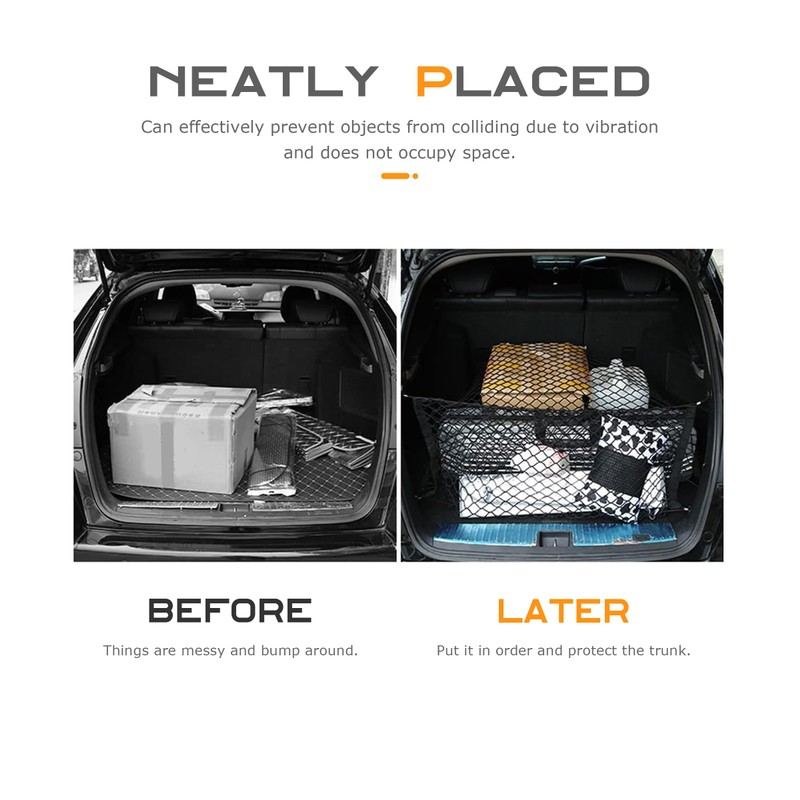 Flaconi Car Luggage Net, Car Net, Boot Net, Storage Net,