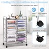 LUARANE Rolling Cart with 15 Drawers, Craft Storage Cart with