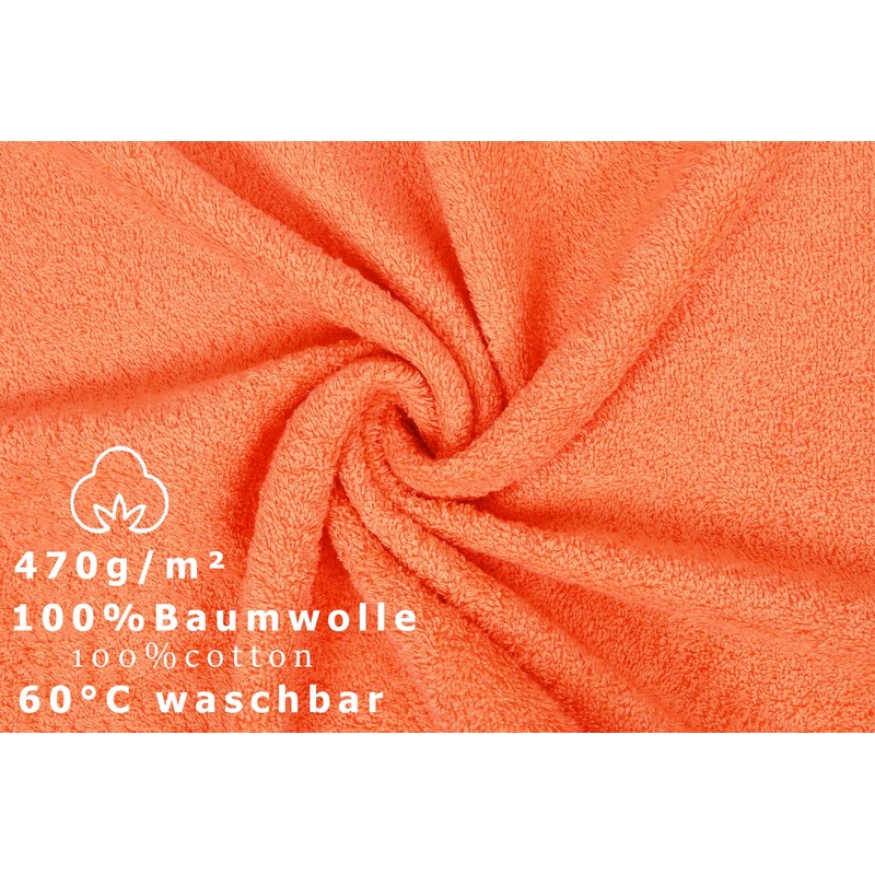 10 Piece Set Wash Mitts Premium, Colour: orange, Size: 16