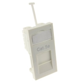 kenable CAT5e Low Profile RJ45 Module Keystone with Name Plate in White