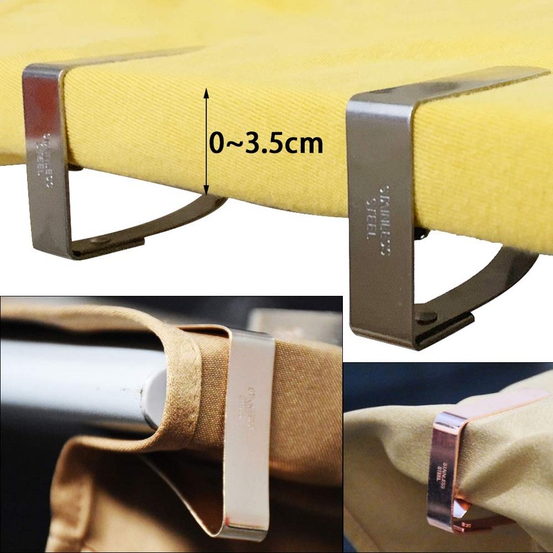 Amokee Tablecloth Clip, 10 Stainless Steel Tablecloth Clips, Table Cloth