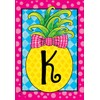 Pineapple Monogram Letter K Garden Flag Everyday Briarwood Lane 12.5"