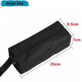 Zippered Tool Bag of Multi-Purpose Oxford Cloth Tool Pouch Electricans Organiser with Zipper, 1PC Black Tool Pouch Bag, Small