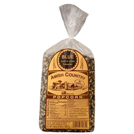 Amish Country Popcorn | 2 lb Bag | Blue Popcorn Kernels | Old Fashioned with Recipe Guide (Blue - 2 lb Bag)