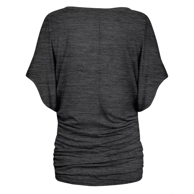 Hybrid & Company Womens Boat Neck Dolman Top Shirt KT44130X