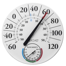 Headwind Consumer Products 840-1212 EZREAD Dial Thermometer/Hygrometer, White