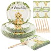 96Pcs Lion Baby Shower Tableware Set Jungle Theme Party Supplies