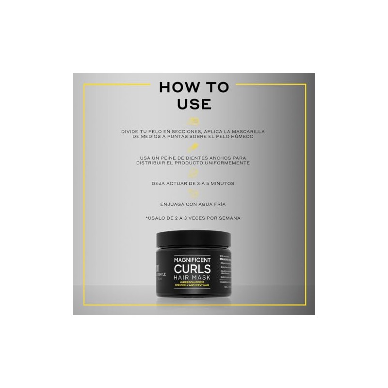 MARTHA DEBAYLE Mascarilla MAGNIFICENT CURLS, Boost de hidratación para pelo
