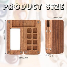 Portable Palette, 8 Grid Portable Palette Watercolor Pocket Wooden Paint Palette Mini Travel Paint Tray Box for Watercolor, Gouache, with Clip (Pigment Not Included)
