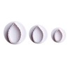 Growtail 3 Pieces Rose Leaf Fondant Plunger Cutters Veined Rose
