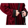 NY Threads Mens Hooded Fleece Bathrobe Plush Long Spa Robe,