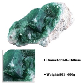 Nupuyai Natural Green Fluorite Stone Crystal Druzy Rough Stone Gemstone Cluster Large Mineral Stone Healing Stone Feng Shui Decoration