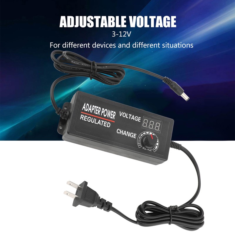 AC/DC Adjustable Power Adapter 3‑12V 5A Anti Interference Power Adapter