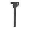 Multifunction Woodworking Ruler Aluminum Alloy T Shaped Black Measuring Marking