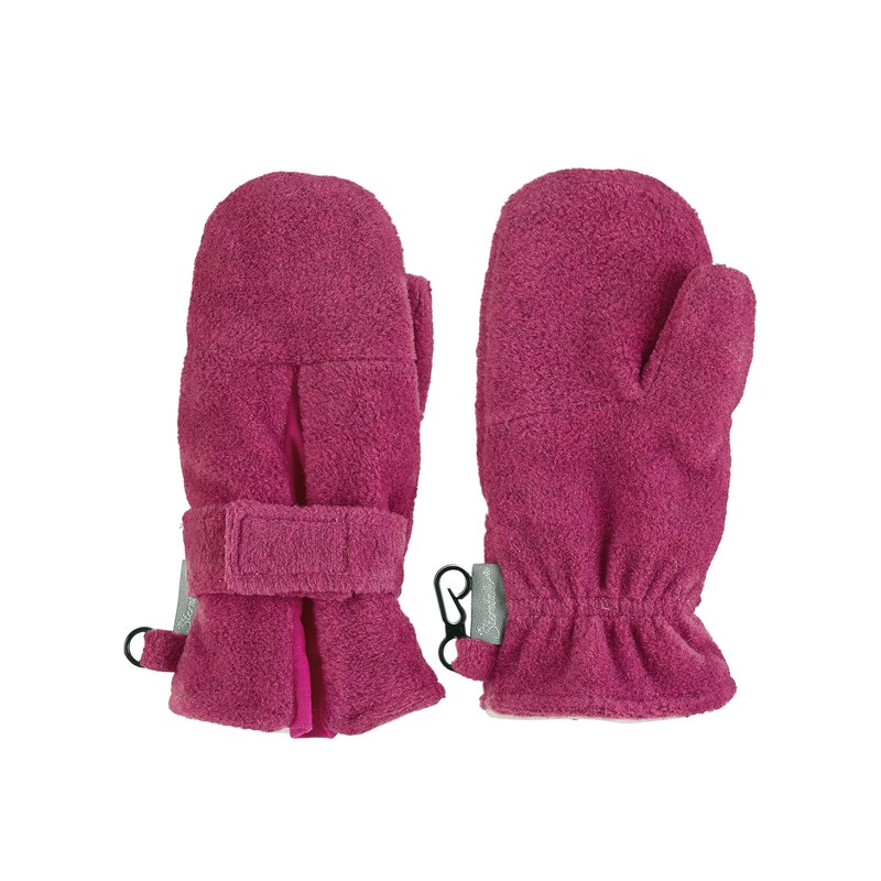 Sterntaler Unisex Children's Fleece Plain Mittens, magenta