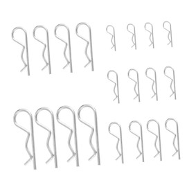Operitacx 20pcs R Shape Spring Pin Fastening Clip Carbon Steel Hairpin Cotter Clips for Mechanical Applications Durable Mower Fasteners Indoor Outdoor Use Easy to Install and Remove