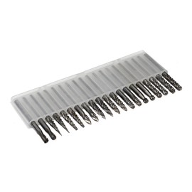 Carbide Burrs Set JESTUOUS 1/8 Shank Diameter Double Cut Tungsten Carbide Burs Rotary File Carving Grinding Bit for Die Grinder Rotary Drill Tool 20pcs